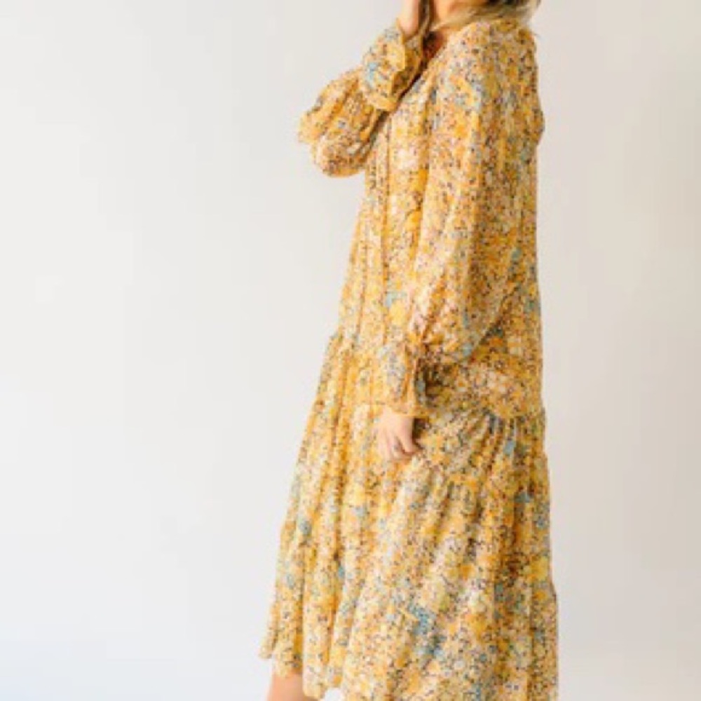 Floral tiered maxi dress